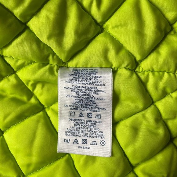 Lands End Green Hooded Puffer Winter Outdoor Jacket Girls Medium 10- 12 - Picture 6 of 12
